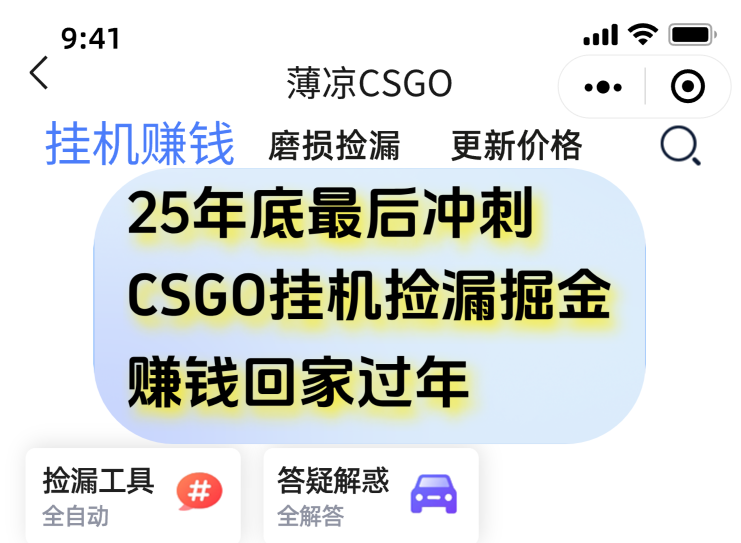 用CSGO游戏挂机捡漏掘金赚钱掘金，一部手机轻松日入500+ - 严选资源大全