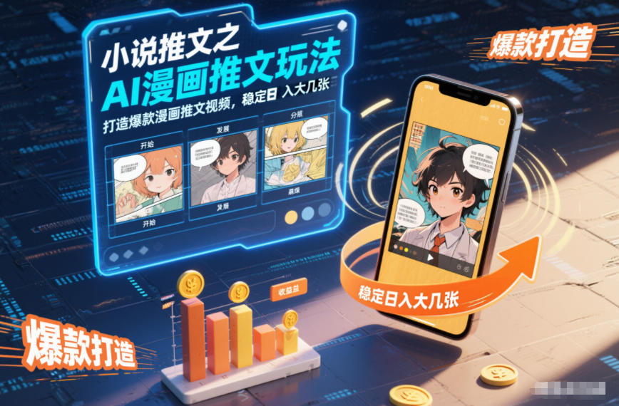 小说推文之AI漫画推文玩法，打造爆款漫画推文视频，稳定日入大几张 - 严选资源大全