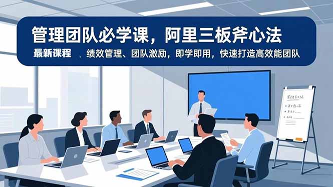 管理团队必学课，阿里三板斧心法、绩效管理、团队激励，即学即用，快速打造高效能团队 - 严选资源大全