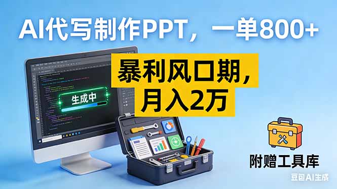 AI代写制作PPT，一单800+， 暴利风口期，月入2万【附工具】 - 严选资源大全