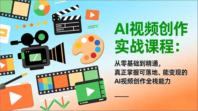 AI视频创作实战课程：从零基础到精通，真正掌握可落地、能变现的AI视频创作全栈能力 - 严选资源大全