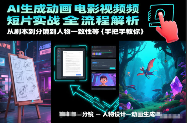 AI生成动画电影视频短片实战全流程解析，从剧本到分镜到人物一致性等手把手教你 - 严选资源大全