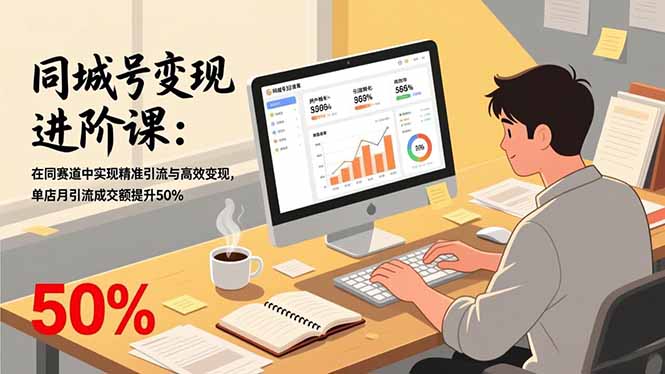 同城号变现进阶课：在同城赛道中实现精准引流与高效变现，单店月引流成交额提升50% - 严选资源大全