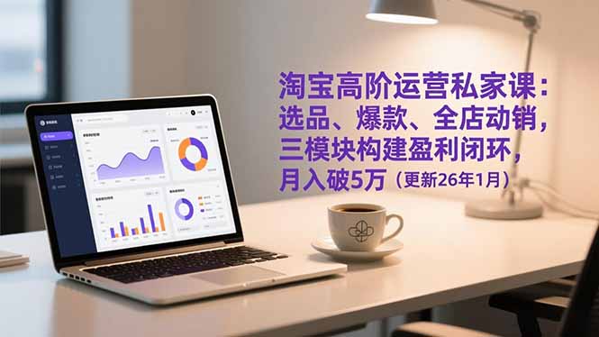 淘宝高阶运营私家课：选品、爆款、全店动销，三模块构建盈利闭环，月入破5万(更新26年1月 - 严选资源大全