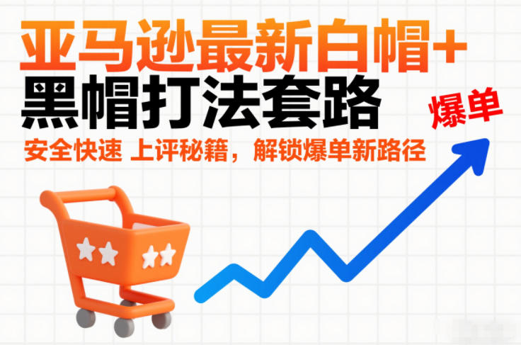 亚马逊最新白帽+黑帽打法套路,安全快速上评秘籍,解锁爆单新路径 - 严选资源大全