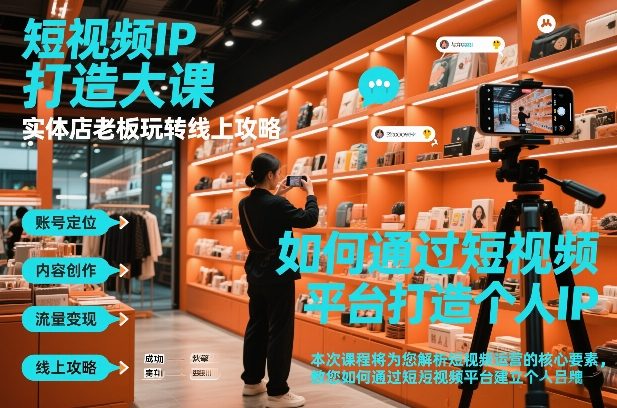 短视频ip打造大课，实体店老板玩转线上攻略 - 严选资源大全
