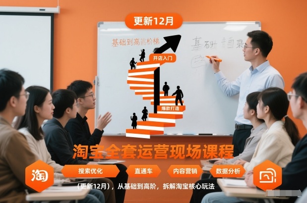 淘宝全套运营现场课程(更新26年1月)，从基础到高阶，拆解淘宝核心玩法 - 严选资源大全