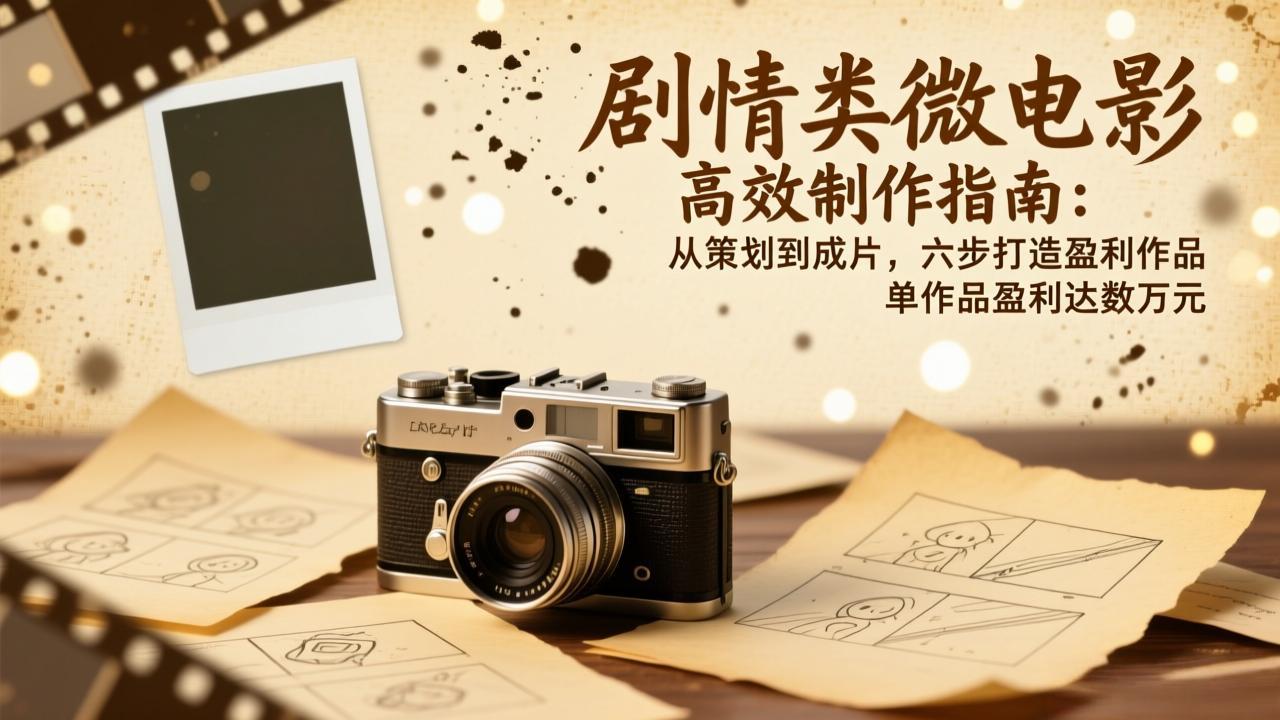 剧情类微电影高效制作指南：从策划到成片，六步打造盈利作品，单作品盈利达数万元 - 严选资源大全