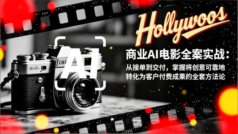商业AI电影全案实战：从接单到交付，掌握将创意可靠地转化为客户付费成果的全套方法论 - 严选资源大全 - 严选资源大全