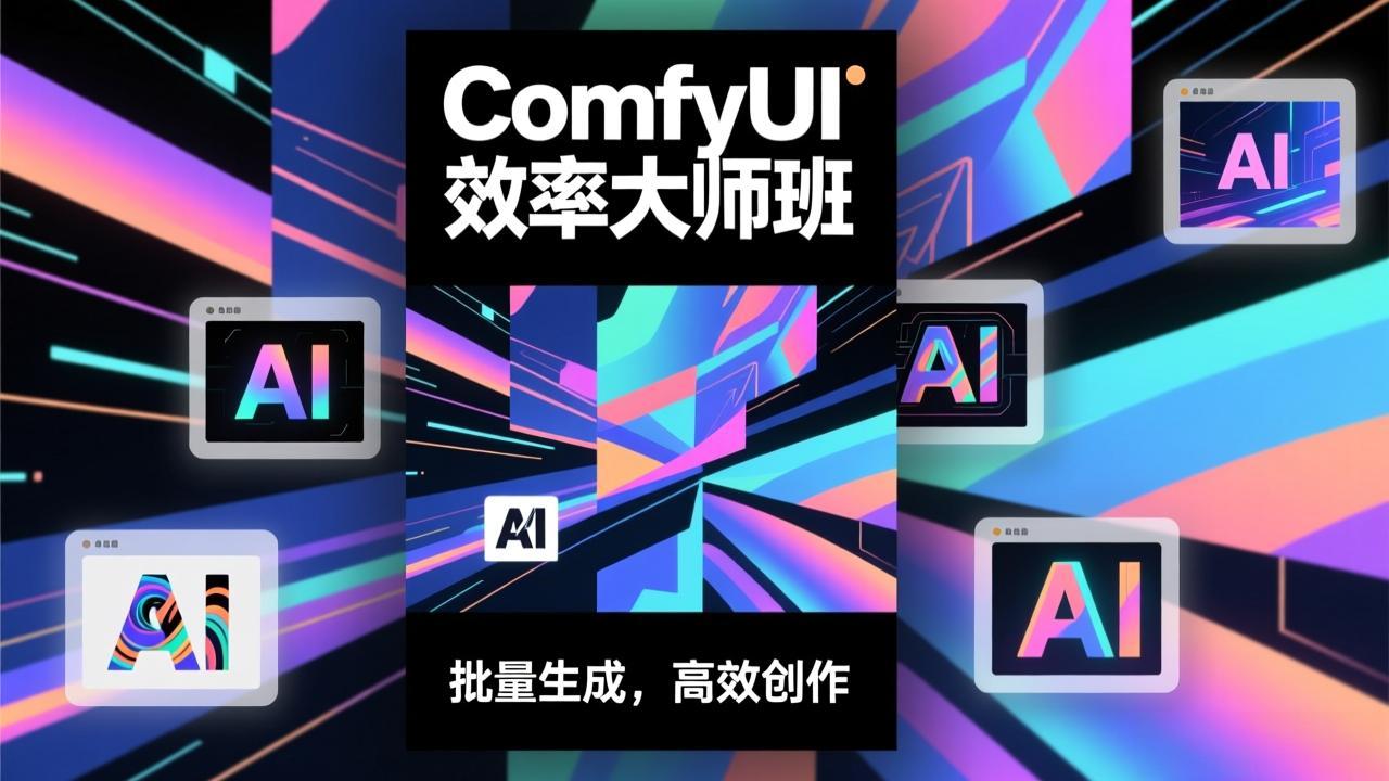 ComfyUI效率大师班：工作流搭建，批量生成，将个人AI出图效率提升5-10倍，月接单收入1-3万 - 严选资源大全