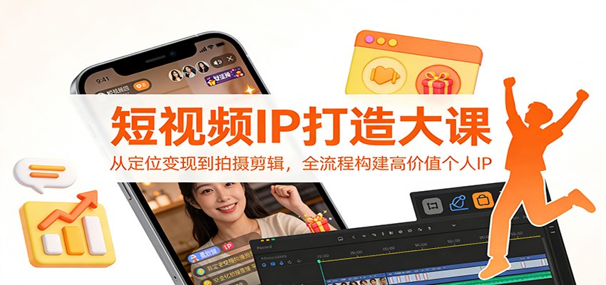 短视频IP打造大课:从定位变现到拍摄剪辑,全流程构建高价值个人IP - 严选资源大全