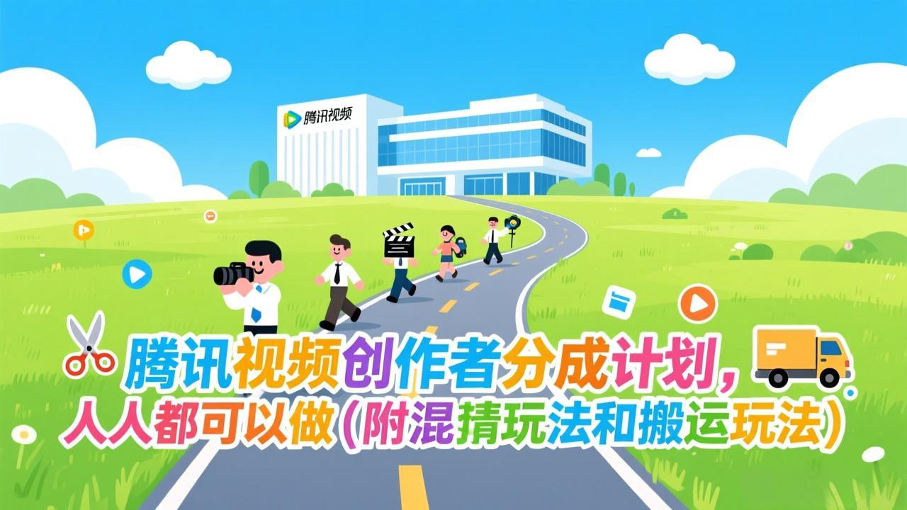 腾讯视频创作者分成计划，人人都可以做(附混剪玩法和搬运玩法 - 严选资源大全