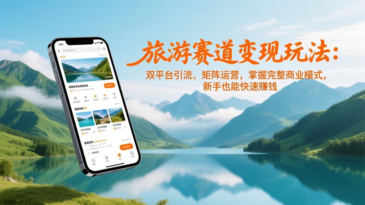 旅游赛道变现玩法：双平台引流、矩阵运营，掌握完整商业模式，新手也能快速赚钱 - 严选资源大全