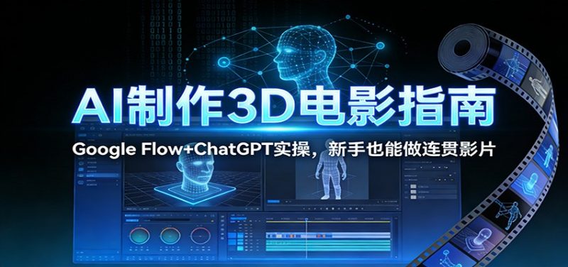 AI制作3D电影指南：Google Flow+ChatGPT实操，新手也能做连贯影片 - 严选资源大全 - 严选资源大全