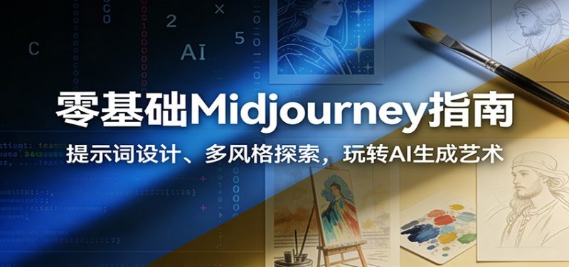 零基础Midjourney指南：提示词设计、多风格探索，玩转AI生成艺术 - 严选资源大全 - 严选资源大全