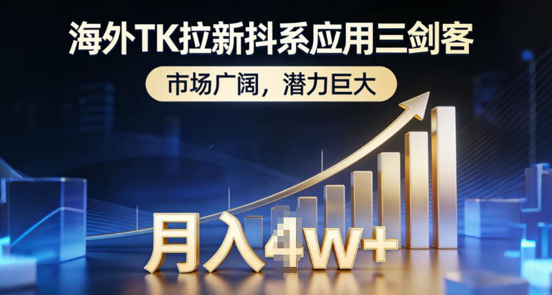 海外TK拉新抖系应用三剑客，市场广阔，潜力巨大，月入1w+ - 严选资源大全