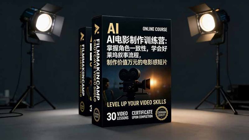 AI电影制作训练营：掌握角色一致性，学会好莱坞叙事流程，制作价值万元的电影感短片 - 严选资源大全 - 严选资源大全