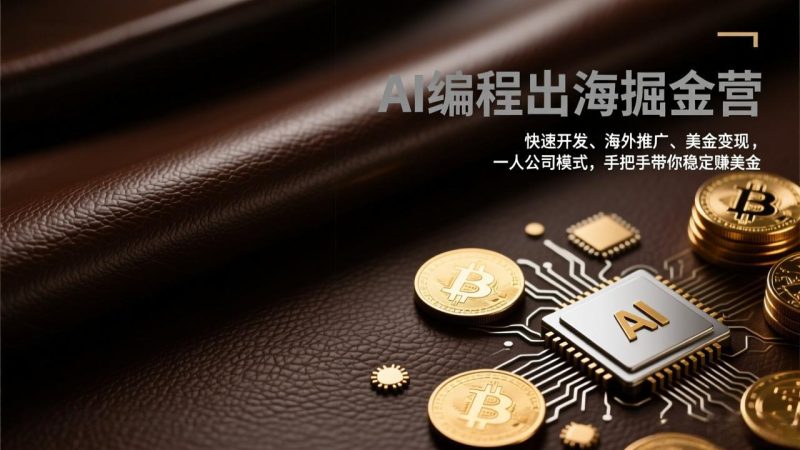 AI编程出海掘金营：快速开发、海外推广、美金变现，一人公司模式，手把手带你稳定赚美金 - 严选资源大全 - 严选资源大全