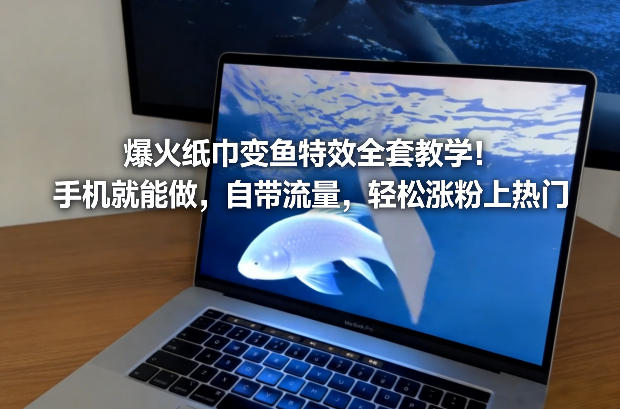 爆火纸巾变鱼特效全套教学！手机就能做，自带流量，轻松涨粉上热门 - 严选资源大全