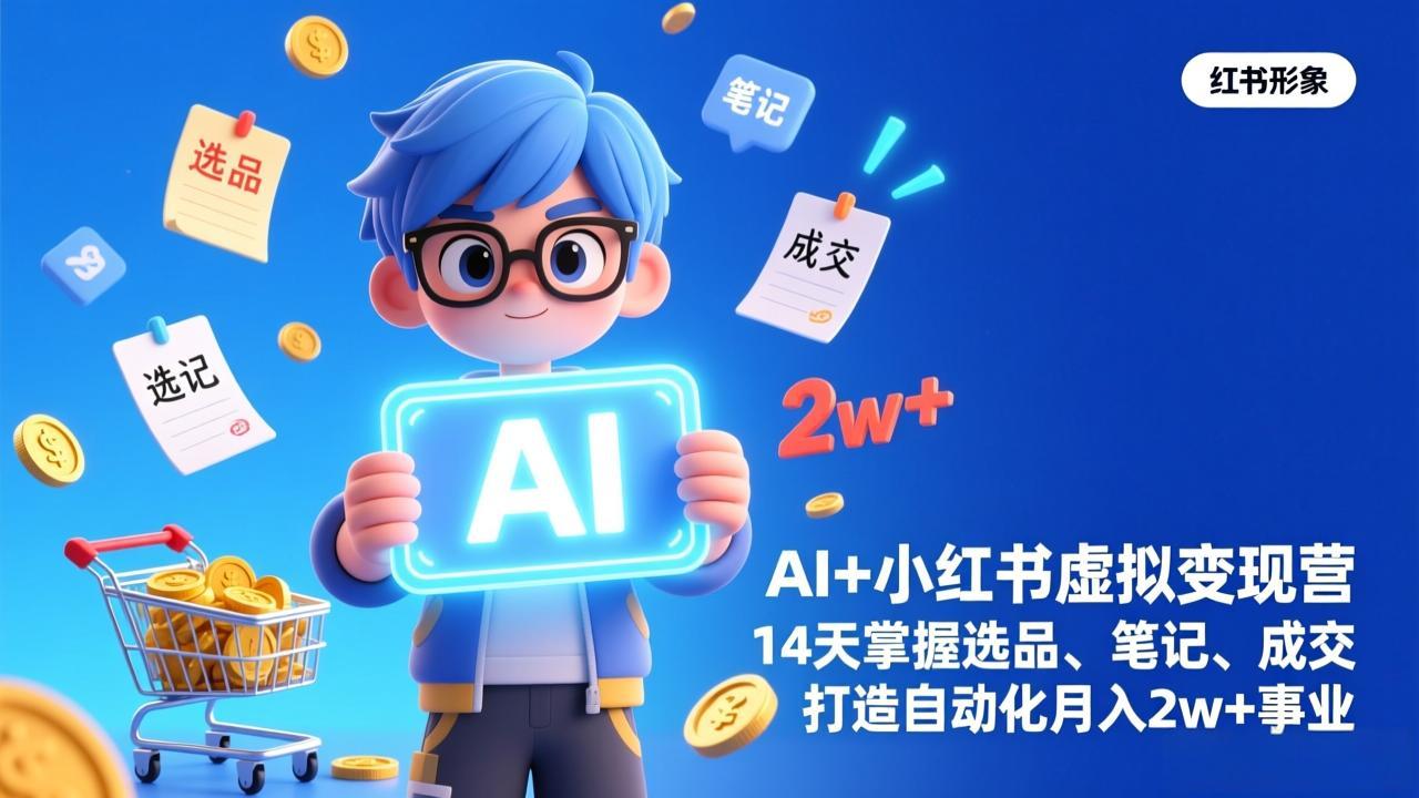 AI+小红书虚拟变现营(完结 - 严选资源大全