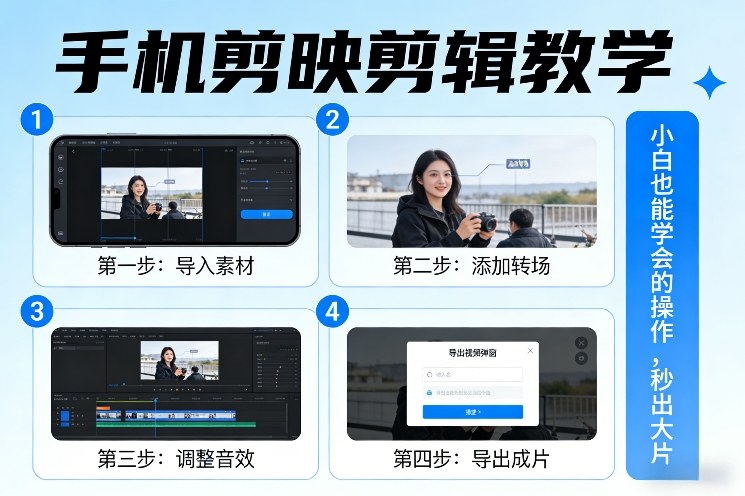 手机剪映剪辑教学，小白也能学会的操作，秒出大片 - 严选资源大全