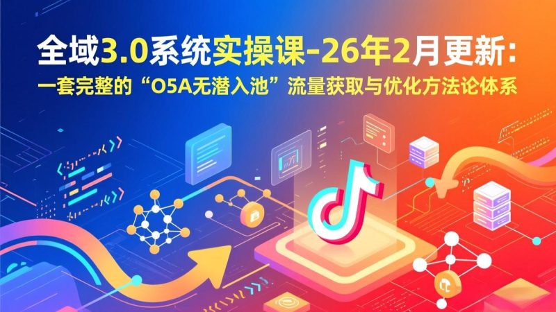 全域3.0系统实操课-26年2月更新：一套完整的“O5A无潜入池”流量获取与优化方法论体系 - 严选资源大全 - 严选资源大全