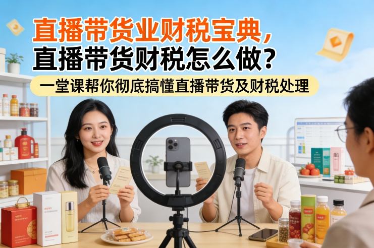 直播带货业财税宝典,直播带货财税怎么做?一堂课帮你彻底搞懂直播带货及财税处理 - 严选资源大全