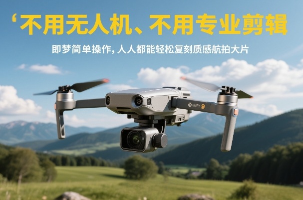 不用无人机、不用专业剪辑，即梦简单操作，人人都能轻松复刻质感航拍大片 - 严选资源大全
