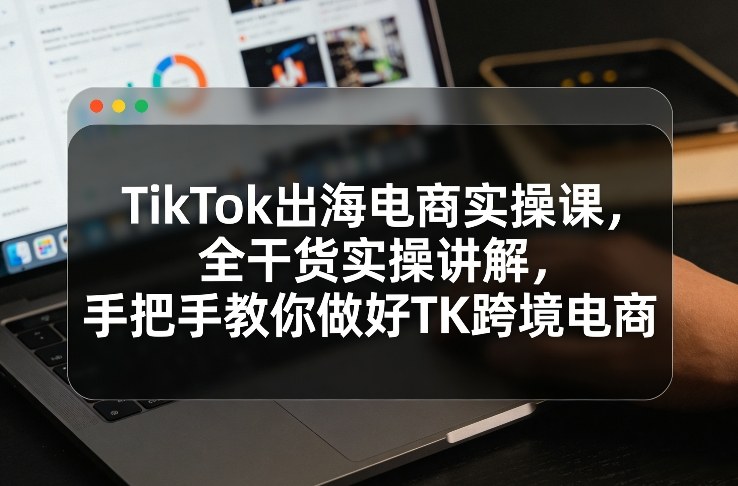 TikTok出海电商实操课，全干货实操讲解，手把手教你做好TK跨境电商 - 严选资源大全