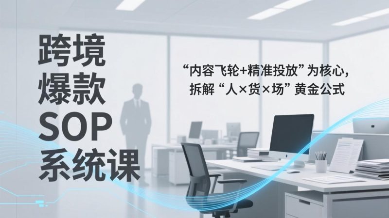 跨境爆款SOP系统课，“内容飞轮+精准投放”为核心，拆解“人×货×场”黄金公式 - 严选资源大全 - 严选资源大全