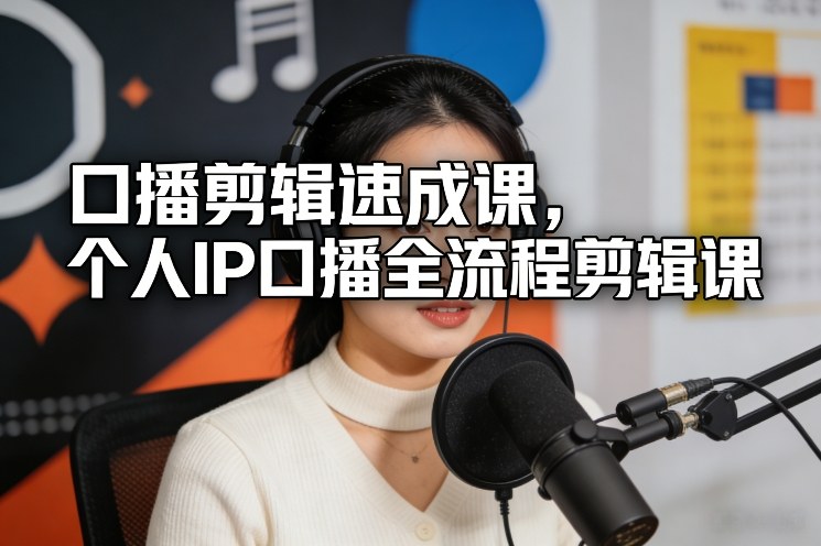 口播剪辑速成课，个人IP口播全流程剪辑课 - 严选资源大全