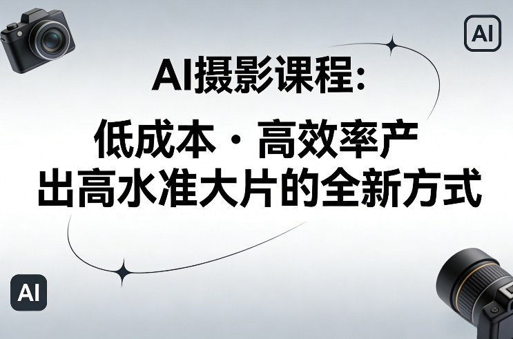 AI摄影课程，低成本高效率产出高水准大片的全新方式 - 严选资源大全