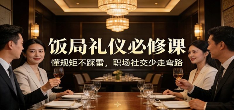 公众号收费文章：《饭局礼仪必修课：懂规矩不踩雷，职场社交少走弯路》 - 严选资源大全 - 严选资源大全