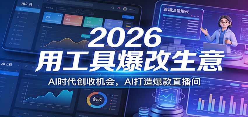 2026用工具爆改生意，AI时代创收机会，AI打造爆款直播间 - 严选资源大全