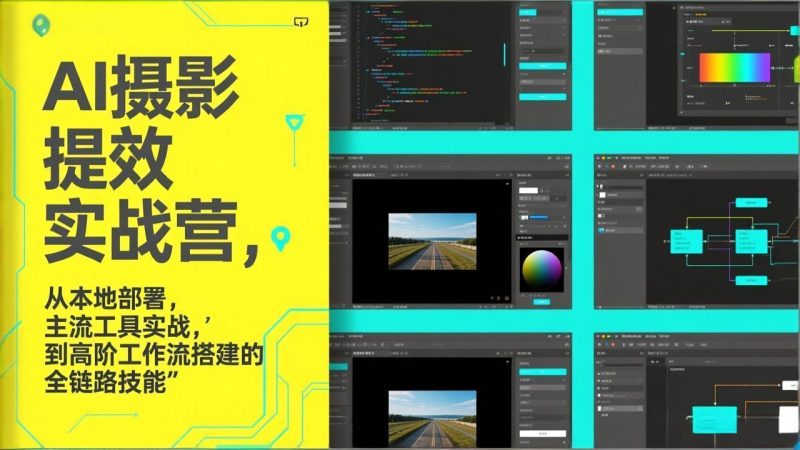AI+摄影提效实战营,从本地部署,主流工具实战,到高阶工作流搭建的全链路技能 - 严选资源大全 - 严选资源大全