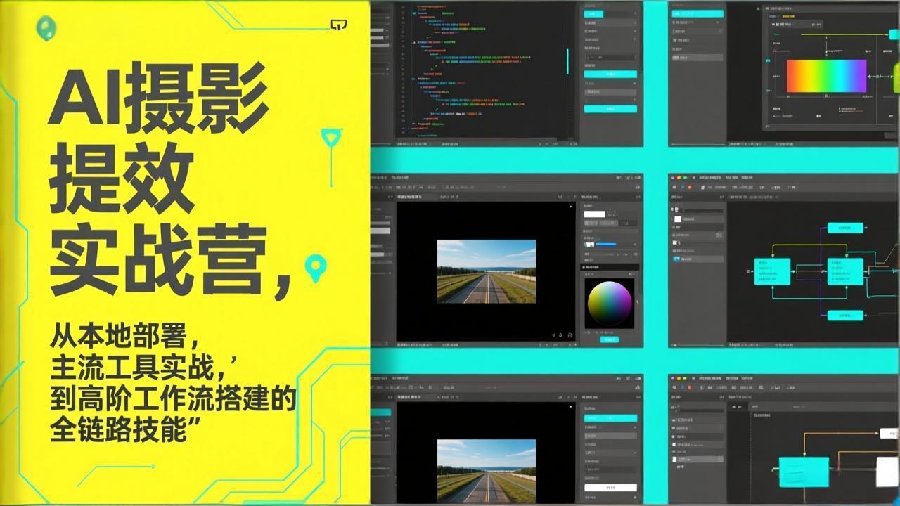 AI+摄影提效实战营,从本地部署,主流工具实战,到高阶工作流搭建的全链路技能 - 严选资源大全