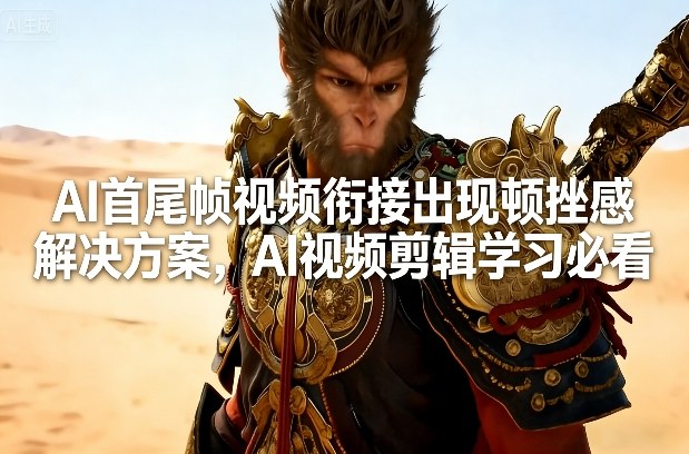 AI首尾帧视频衔接出现顿挫感解决方案，AI视频剪辑学习必看 - 严选资源大全