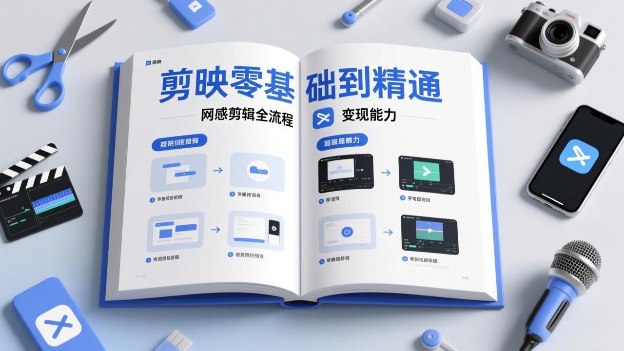 剪映零基础也能快速上手,从入门到精通掌握网感剪辑全流程,掌握能直接变现的剪辑能力 - 严选资源大全