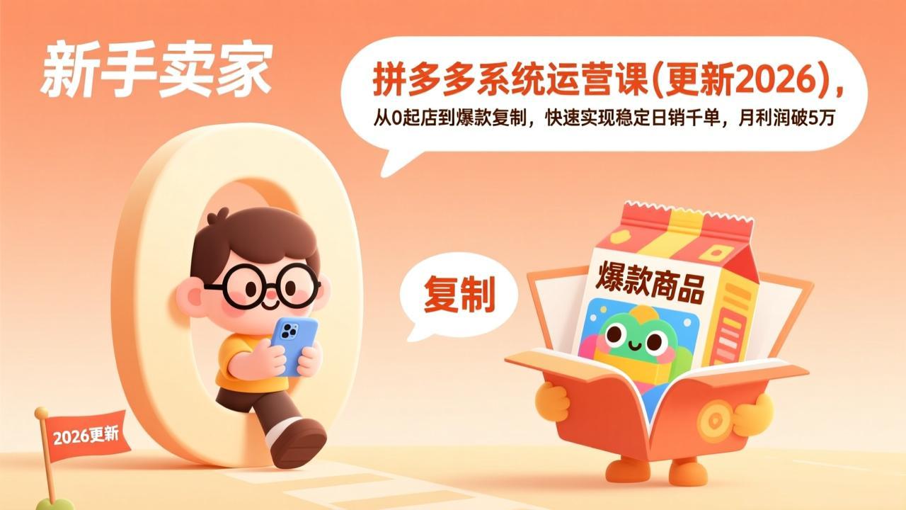 拼多多系统运营课(更新2026 - 严选资源大全