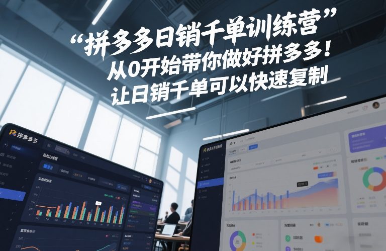 拼多多日销千单训练营，从0开始带你做好拼多多，让日销千单可以快速复制(更新26年2月) - 严选资源大全