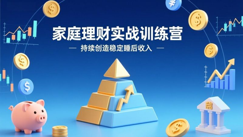 家庭理财实战训练营:从0到1建体系,三阶进阶层层递进,助你持续创造稳定睡后收入 - 严选资源大全 - 严选资源大全