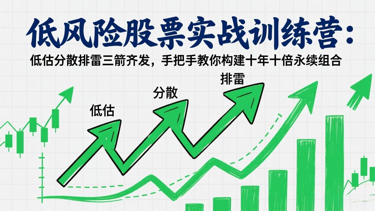 低风险股票实战训练营:低估分散排雷三箭齐发,手把手教你构建十年十倍永续组合 - 严选资源大全