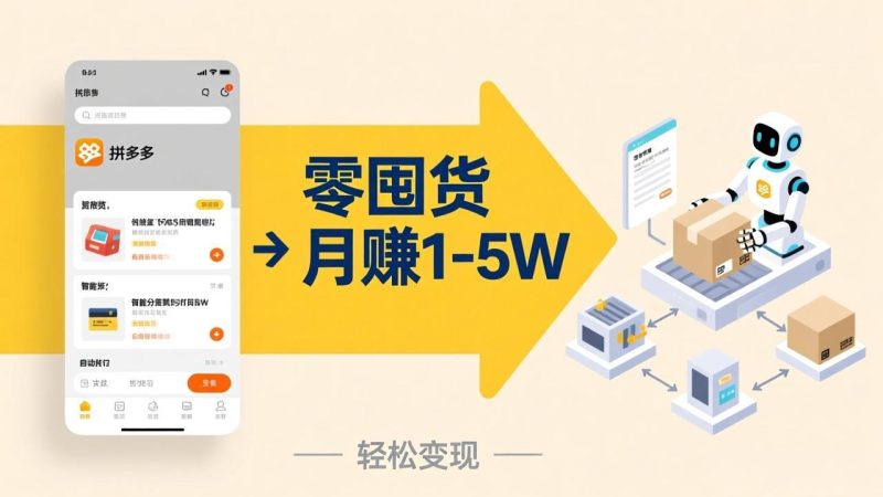 不用囤货不用跑单！拼多多虚拟玩法，机器人管理发货和客服，帮你月赚 1-5W - 严选资源大全 - 严选资源大全