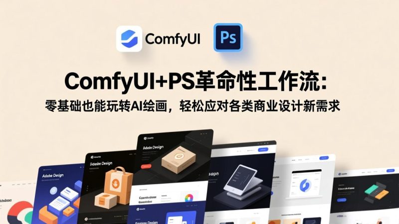 ComfyUI+PS革命性工作流:零基础也能玩转AI绘画,轻松应对各类商业设计新需求 - 严选资源大全 - 严选资源大全