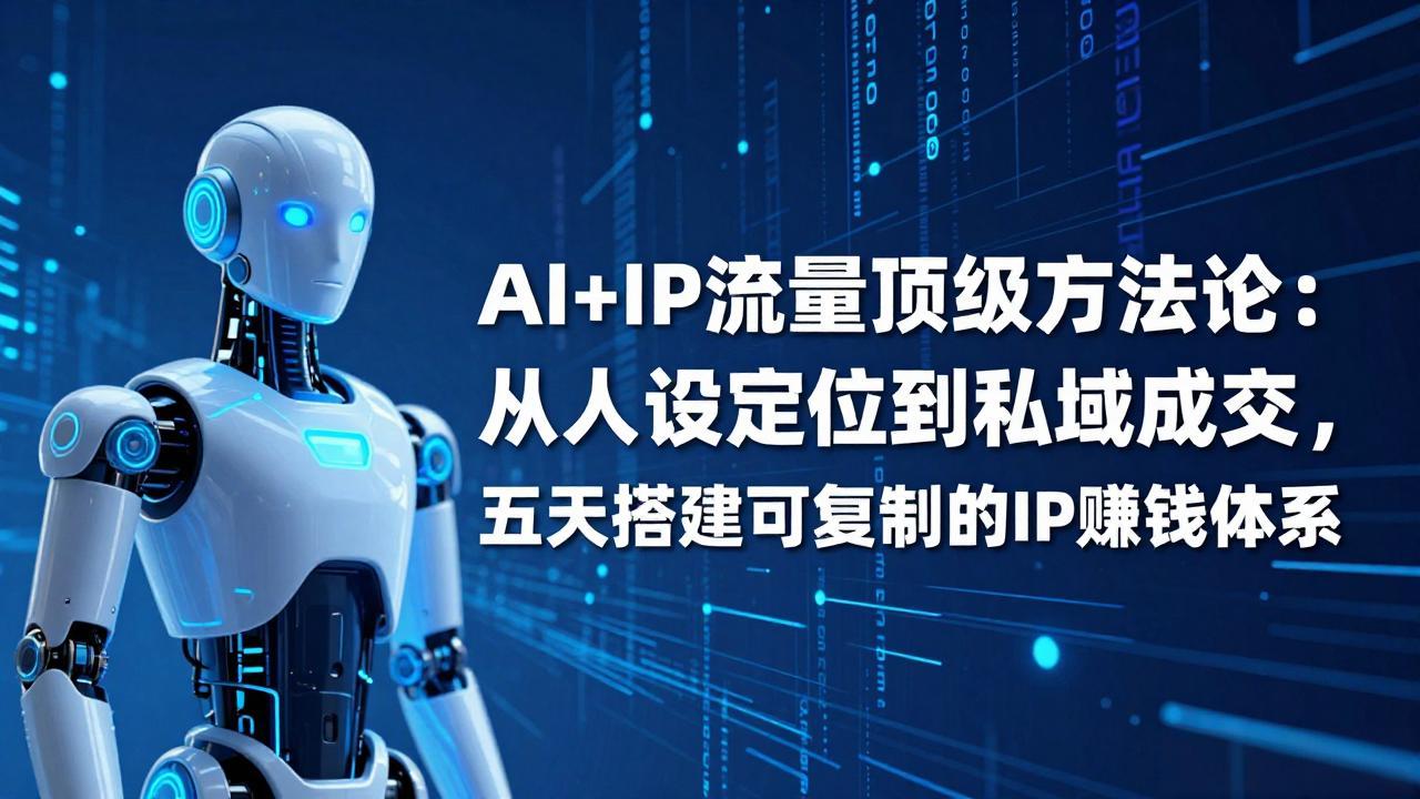 AI+IP顶级方法论:从人设定位到私域成交,五天搭建可复制的IP赚钱体系 - 严选资源大全