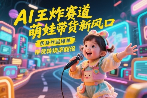 AI王炸赛道，萌娃带货新风口，条条作品爆单，带货转换率翻倍，核心逻辑拆解 - 严选资源大全