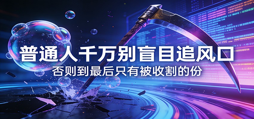 付费文章《通人千万别盲目追风口》否则到最后只有被收割的份 - 严选资源大全