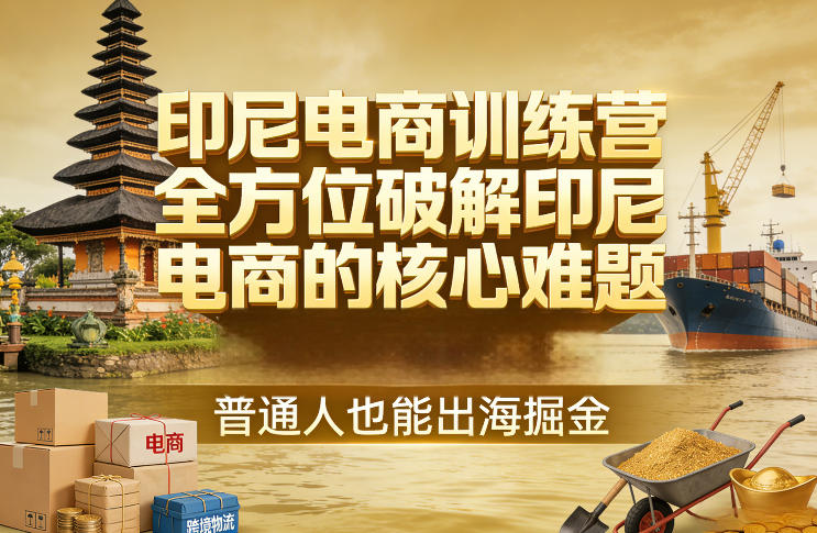 印尼电商训练营，全方位破解印尼电商的核心难题，普通人也能出海掘金 - 严选资源大全