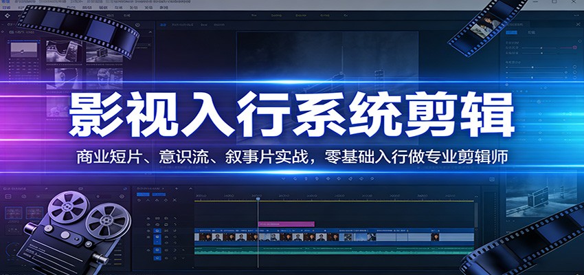 影视系统剪辑，商业短片、意识流、叙事片实战，零基础入行做专业剪辑师 - 严选资源大全
