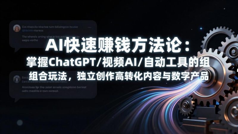 AI快速赚钱方法论：掌握ChatGPT/视频AI/自动化工具的组合玩法，独立创作高转化内容与数字产品 - 严选资源大全 - 严选资源大全